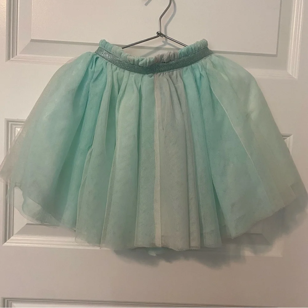 Gymboree Light Green Teal Pink Tulle Skirt Size 7